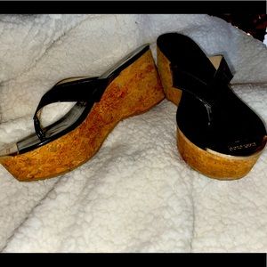 Jimmy choo patent leather wedge